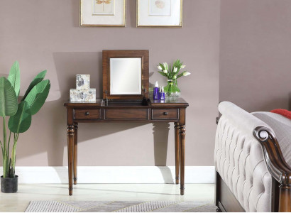 Solid wood table classic console mirror dresser vanity bedroom new